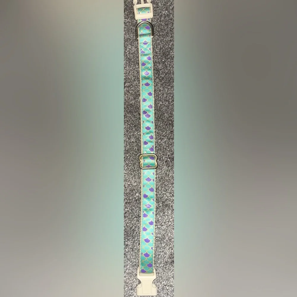 Purple & Teal Mermaid Dog Collar